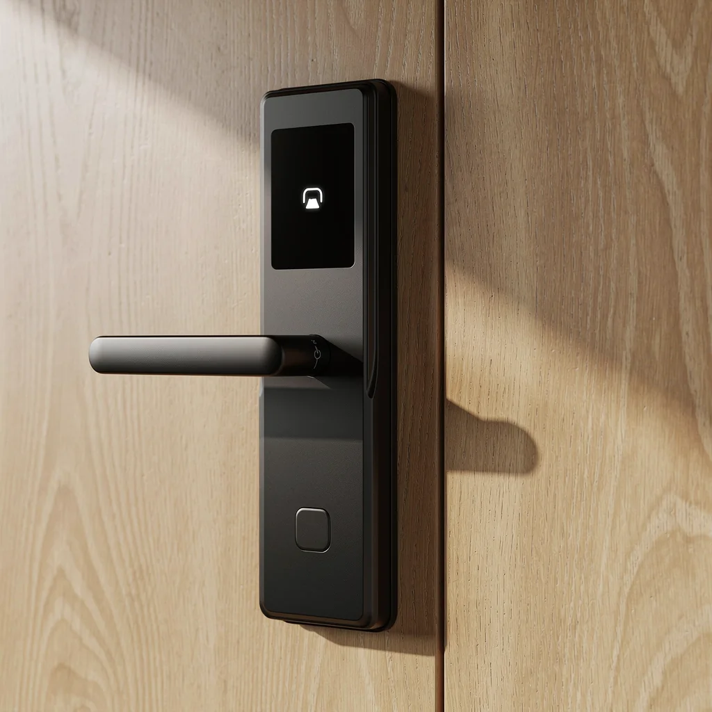 Elektroniczny zamek smart lock z czytnikiem biometrycznym
